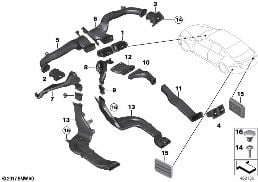 AIR DUCT diagram for BMW 3 Series F31 335dX