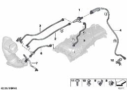 Serbatoio aerazion.valvola diagram for BMW 3 Series F30 LCI 340i