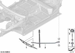Rinforzo carrozzeria strutt. post. diagram for BMW 5 Series F90 M5 M5