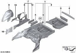 FLOOR PANEL TRUNK/WHEEL HOUSING REAR