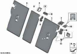 SEAT, REAR, SEAT TRIM COVERS