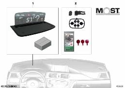 BMW HEAD-UP SCREEN F.BUILT-IN NAVIGATION diagram for BMW 2 Series F45 Active Tourer LCI 218dX