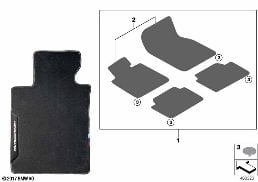 M PERFORMANCE FLOORMATS diagram for BMW 3 Series G20 Sedan 320i