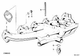 INTAKE MANIFOLD SYSTEM diagram for BMW 7 Series E23 730