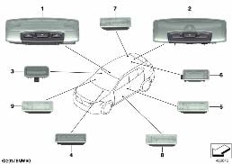 VARIOUS LAMPS diagram for BMW X2 F39 20dX