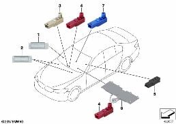 INTERIOR LIGHTS FOR DASHBOARD/CONSOLE diagram for BMW 5 Series G30 530i
