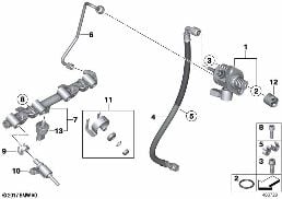 HIGH-PRESSURE PUMP/LINES/INJECTOR diagram for BMW 3 Series F30 LCI 320i ed