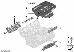 Acústica do motor diagram for BMW X7 G07 M50iX
