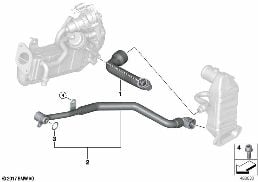 POLLUTANT REDUCTION PIPES diagram for BMW 2 Series F45 Active Tourer LCI 216d