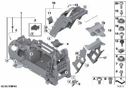 Middenconsole achterin diagram for BMW Rolls-Royce Cullinan RR31 Cullinan