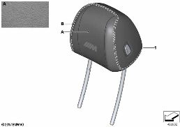 Poggiatesta ind. sedile sport anteriore diagram for BMW 5 Series F90 M5 M5