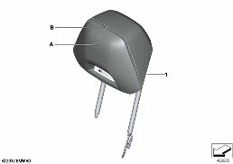 Poggiatesta ind. sedile sport anteriore diagram for BMW 5 Series F90 M5 M5