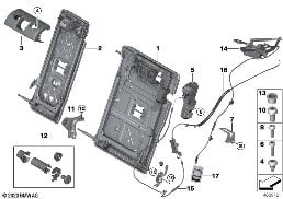 SEAT, REAR, SEAT FRAME diagram for BMW X4 M F98 X4 M