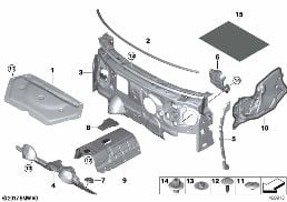 Ses izolasyonu, Ön diagram for BMW MINI Clubman F54 One