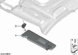 Aletta parasole diagram for BMW X2 F39 25iX
