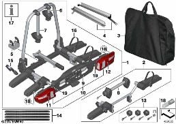 REAR BICYCLE CARRIER 'PRO' diagram for BMW 4 Series F33 425d