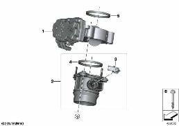 THROTTLE HOUSING ASSY diagram for BMW 3 Series G21 Touring 330d