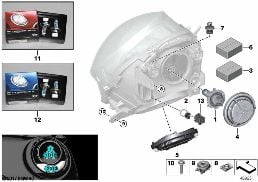 INDIVIDUAL PARTS FOR HEADLAMP, HALOGEN