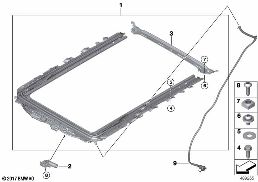 ELECTRIC PANORAMIC ROOF diagram for BMW 6 Series G32 GT 620dX