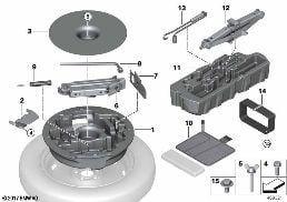 JACK/COMPACT SPARE WHEEL ATTACHMENT