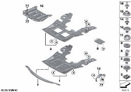 UNDERHOOD SHIELD diagram for BMW 2 Series F22 M240iX