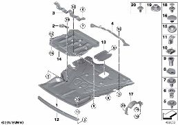 UNDERHOOD SHIELD diagram for BMW 4 Series F32 428i