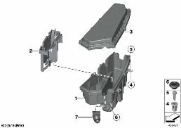 CONTROL UNIT BOX diagram for BMW 4 Series F32 LCI 420dX