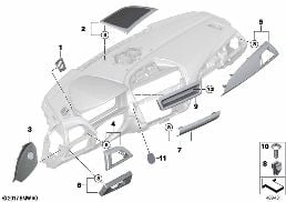 MOUNTING PARTS, I-PANEL, TOP