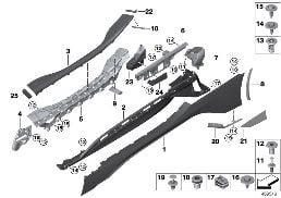 COVER DOOR SILL / WHEEL ARCH diagram for BMW i8 I12 i8