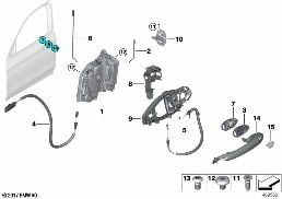 LOCKING SYSTEM, DOOR, FRONT diagram for BMW X3 G01 30i