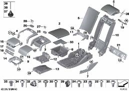Siedz. z tyłu, podłok. środk. Multifunk. diagram for BMW Rolls-Royce Ghost RR21 Ghost