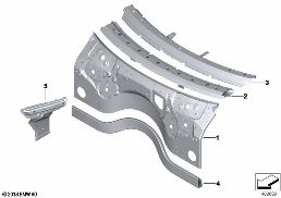 Pièces de tablier frontal diagram for BMW Rolls-Royce Cullinan RR31 Cullinan