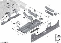 FLOORPAN ASSEMBLY diagram for BMW X4 G02 30dX