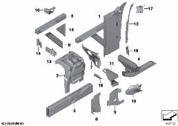 Passage de roue - Support moteur diagram for BMW Rolls-Royce Cullinan RR31 Cullinan