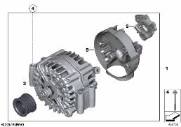 ALTERNATOR diagram for BMW 5 Series F10 550i
