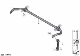 Stabilizatör, Arka diagram for BMW 5 Series F90 M5 LCI M5 CS