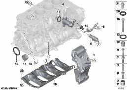 ENGINE BLOCK MOUNTING PARTS diagram for BMW 3 Series F30 LCI 320d ed