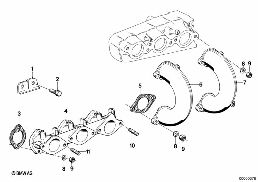 INTAKE MANIFOLD SYSTEM diagram for BMW 5 Series E12 530i