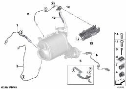 DIESEL PART.FILTER SENS./MOUNTING PARTS diagram for BMW 3 Series G21 Touring 330d