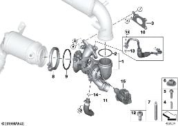 배기-터보차저(윤활 포함) diagram for BMW MINI Countryman F60 Cooper