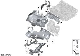 Abgasturbolader Hitzeschutz diagram for BMW MINI F56 Cooper