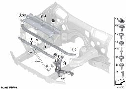 FRONT PANEL diagram for BMW X3 G01 30i
