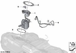 Pompa carburante / Sensor del livello diagram for BMW Rolls-Royce Phantom RR11 Phantom
