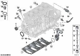 ENGINE BLOCK MOUNTING PARTS diagram for BMW 3 Series G20 Sedan 320dX