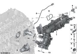 INTAKE MANIFOLD AGR WITH FLAP CONTROL diagram for BMW 3 Series G20 Sedan 320dX