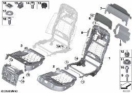 Banco tras. estrutura banco conforto diagram for BMW Rolls-Royce Cullinan RR31 Cullinan