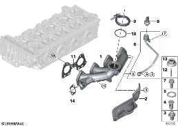 Abgaskrümmer diagram for BMW 2 Series F45 Active Tourer 218d
