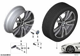BMW LA WHEEL V-SPOKE 730L - 20