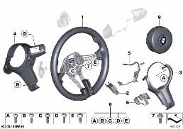 M SPORTS STEER.-WHEEL, AIRBAG, LEATHER diagram for BMW 3 Series F31 318d
