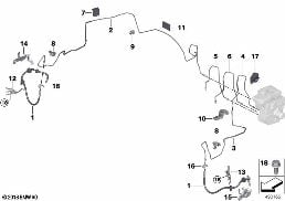 BRAKE PIPE, FRONT diagram for BMW 7 Series G11 LCI 730dX